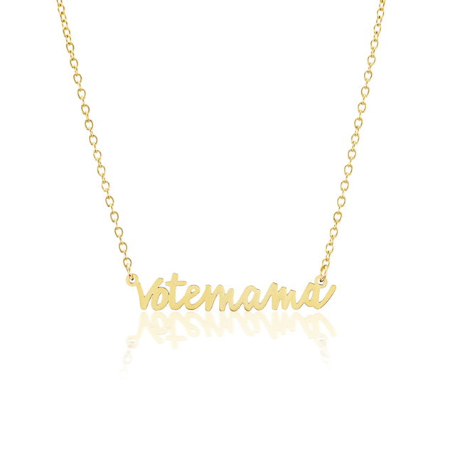 Vote Mama Nameplate Necklace