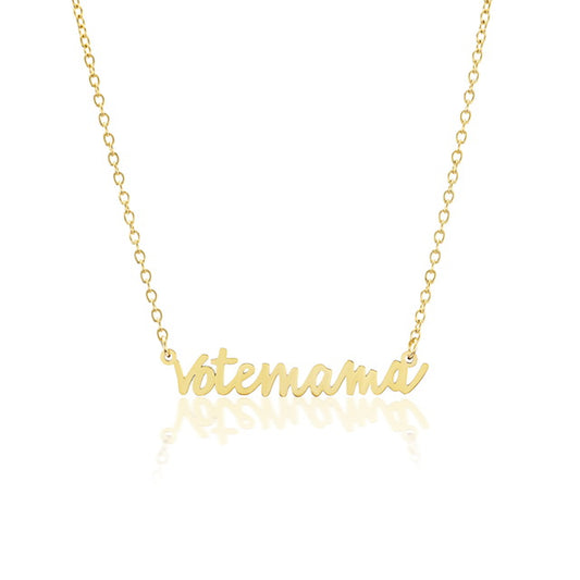 Vote Mama Nameplate Necklace